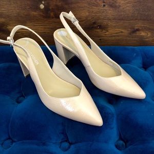 Marc Fisher Nude Slingback Heels